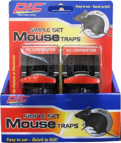 Vista 2 de PIC Trampas para ratones [Trampas reutilizables para matar] (trampas para ratones - Juego de 3)