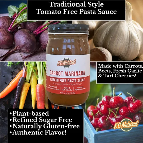 Vista 4 de KC Natural - Salsa marinara sin tomate y zanahoria - Salsa de pizza - Salsa de pasta - Apto para paleo y AIP - 16 onzas