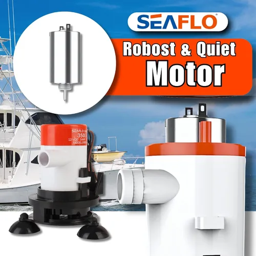 Vista 8 de SEAFLO Kit de bomba de aireación Livewell portátil serie 09 – 12 V, 350 GPH, sumergible, cabezal rociador ajustable, funcionamiento silencioso