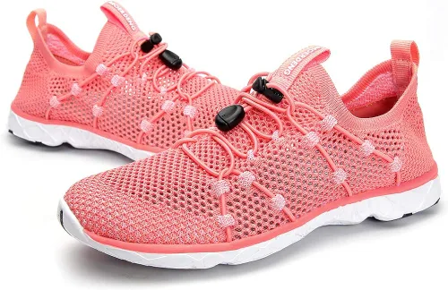 Vista 8 de MOERDENG - Zapatos de agua de secado rápido para mujer, ligeros, para deportes al aire libre, playa, piscina, ejercicio