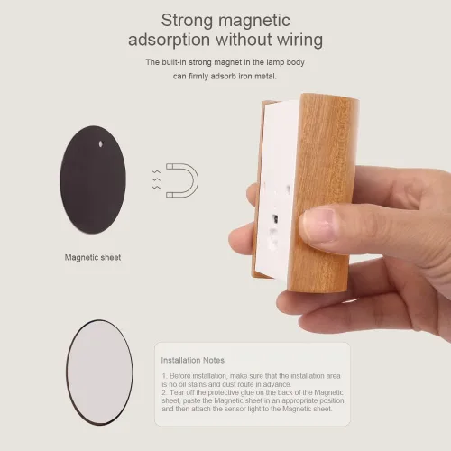 Vista 4 de Aplique de pared con sensor LED de diseño moderno pasillo USB C recargable, luz nocturna cálida instalación magnética para pasillos, dormitorios