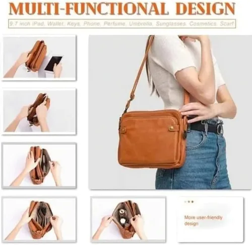 Vista 5 de 2023 - Bolsos cruzados de piel sintética y bolsos de mano, bolsos de hombro de cuero todoterreno, bolso con cartera integrada