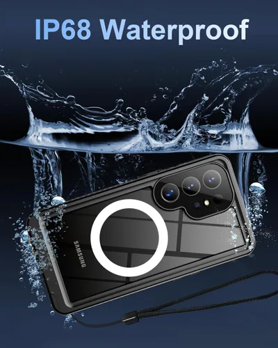Vista 2 de Oneagle Funda impermeable para Samsung Galaxy S25 Ultra [compatible con MagSafe], [protector de pantalla integrado y protector de lente]