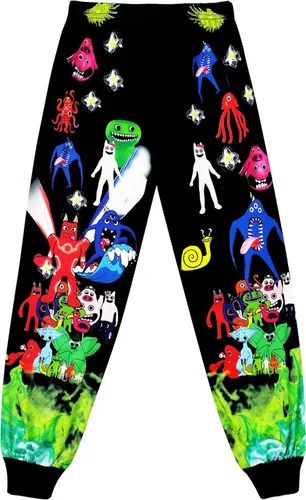 Vista 3 de Boys Girls Garten of Banban Pants Set Kids Horror Game Monster Tee Shirt 2PCS Long Sleeve Cartoon Party Outfit
