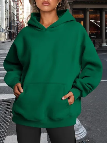 Vista 232 de Trendy Queen - Sudaderas extragrandes con capucha para mujer, suéteres de manga larga, sin botones, de vellón, de otoño, ropa de invierno