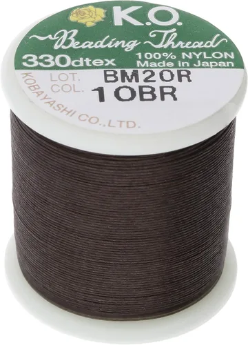 Vista 8 de KO Hilo de nailon para cuentas, color verde manzana, japonés previamente encerado 100% nailon, 330TEX, resistente a enredos, carrete de 50 m / 55