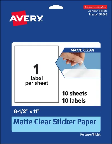 Vista 11 de Avery 4397 - hojas de papel satinado claro con calcomanía para proyectos, 8-1/2 נ11 pulgadas, 7 hojas
