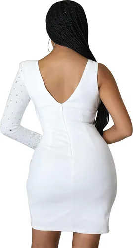 Vista 3 de Conjunto sexy de 3 piezas de ombliguera con diamantes de imitación para mujer, pantalones cortos, blazer, chaquetas, fiesta, club, conjunto