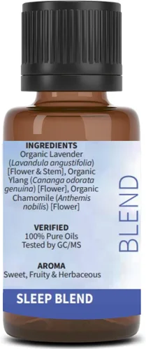 Vista 2 de Garden of Life Aceites esenciales, aceite esencial de lavanda 100% orgánico y puro más ylang ylang y manzanilla, mezcla de sueño para difusores