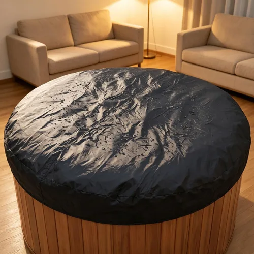 Vista 8 de DOITOOL Cubierta redonda para bañera de hidromasaje, cubierta antipolvo para piscina, resistente al agua, manta solar térmica, para vida al aire