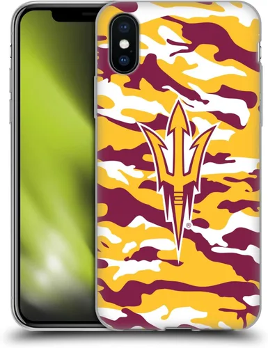 Vista 203 de Head Case Designs Funda de gel ASU Camou con licencia oficial de la Universidad Estatal de Arizona [protección de grado militar] compatible