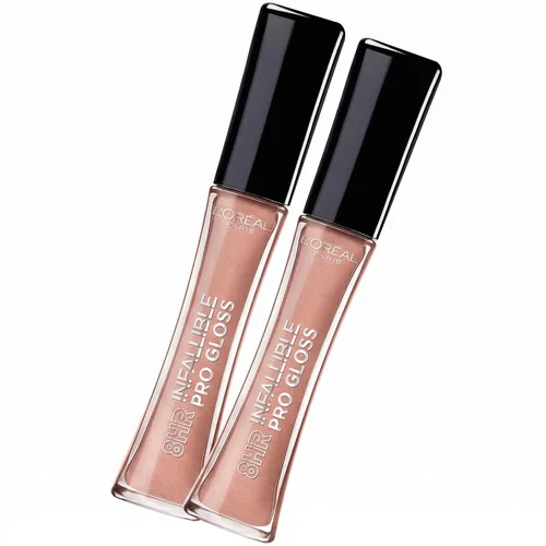 Vista 23 de L'Oreal Paris Makeup Infallible - Brillo labial hidratante de 8 horas, Cherry Flash, 0.21 onzas líquidas