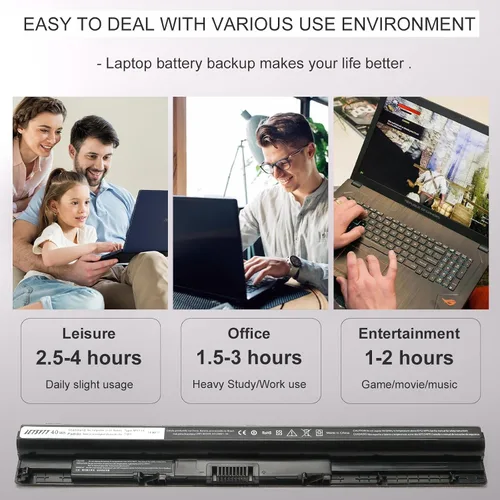 Vista 5 de Batería para portátil M5Y1K de 40 WH compatible con Dell Inspiron 14 15 17 5000 3000 Series5559 5558 i3558 3567 5755 5756 5458 5759 5759 GXVJ3 4