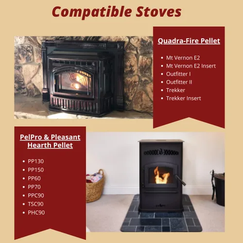 Vista 3 de Sonda de escape de repuesto para Quadrafire, Pleasant Hearth, Pelpro Modelos Mt Vernon E2 Outfitter I/II Trekker PH35PS PH50CABPS PH50PS PHC90 PP130