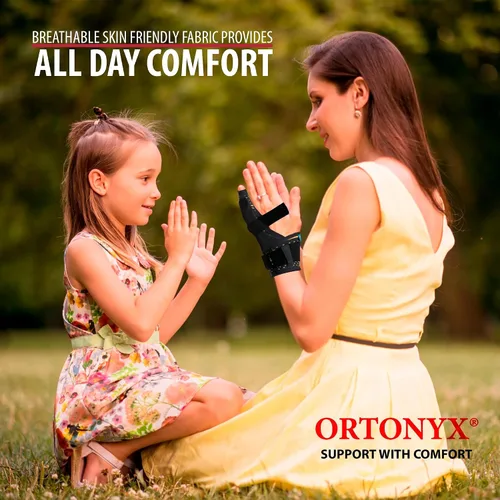 Vista 6 de ORTONYX Pinky Finger Splint Muñequera Inmovilizador de Muñequera – Fractura boxeadora para 4º y 5º dedo, soporte de canalón cubital, síndrome