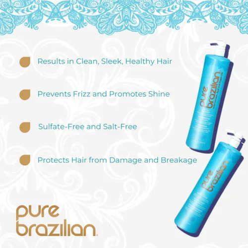 Vista 2 de Pure Brazilian - Champú y acondicionador antiencrespamiento con bombas (1 litro)