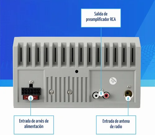 Vista 7 de Jensen MPR420 - Estéreo de coche con Bluetooth doble DIN, radio AM/FM, reproducción USB Llamadas y transmisión de manos libres Bluetooth