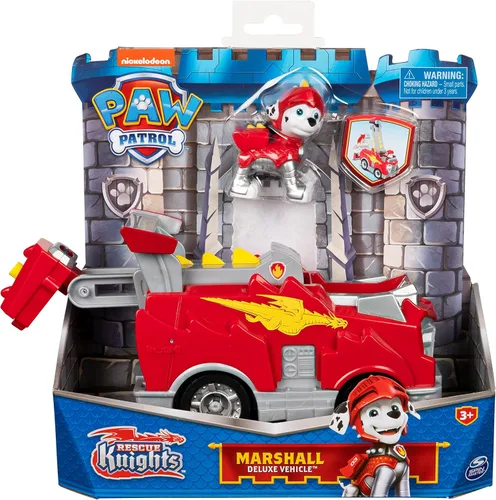 Vista 3 de Spin Master 6063585 Paw Patrol Rescue Knights Marshall - Coche de juguete transformable con figura de acción coleccionable