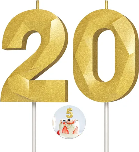 Vista 101 de Velas de cumpleaños con números (0 velas negras), forma de diamante 3D, decoración de pastel de feliz cumpleaños para niños y hombres, cumpleaños
