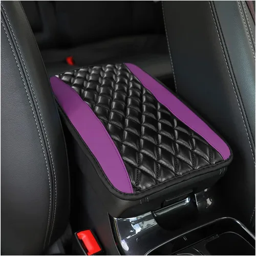 Vista 19 de Moly Magnolia Cojín Acolchado para Consola Central de Automóvil, Cubierta Protectora Universal de Cuero Impermeable para Caja de Asiento
