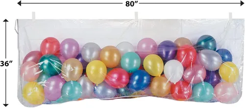 Vista 3 de Bolsa de globos de plástico con accesorio de fiesta de globos (1 unidad)