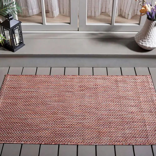 Vista 102 de SAFAVIEH Alfombra Lavable para Exteriores Colección Courtyard - 2'3" x 5', Azul Aqua y Gris, No Desprende Pelusa y Fácil Limpieza, Ideal para Patio