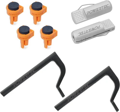 Vista 8 de POWERTEC 2 unidades de banco de aluminio con resorte para agujero de perro de banco de 3/4 pulgadas, banco para carpintería, se adapta a banco