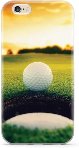 Vista 13 de Inspired Cases - Funda con textura 3D para iPhone Xs Max - Funda protectora de goma para iPhone Xs Max de Apple - Pelota de golf Sunset