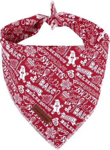 Vista 6 de Unique Style Paws Bandanas para perros, 1 unidad, lavables, de algodón, triangulares, para perros y gatos pequeños, medianos y grandes