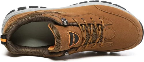 Vista 7 de Tzsaixeh Zapatos de senderismo para hombre, buen soporte para el arco para exteriores, transpirables, zapatos ortopédicos para hombres, adecuados
