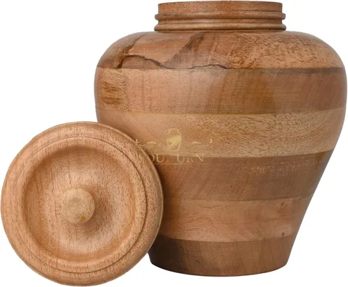 Vista 3 de Urna de madera hecha a mano para cenizas humanas para adultos, capacidad de 200 pulgadas cúbicas, urna funeraria para cenizas, caja de recuerdo