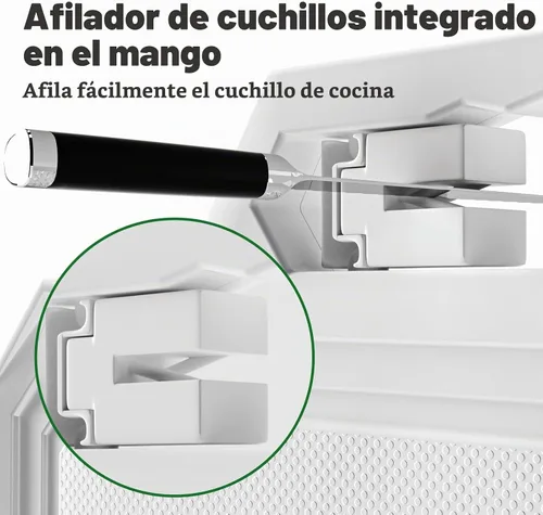 Vista 6 de Ourokhome Tabla de cortar para cocina, tabla de cortar de vidrio templado de doble cara de grado alimenticio para cortar carne, verduras, frutas