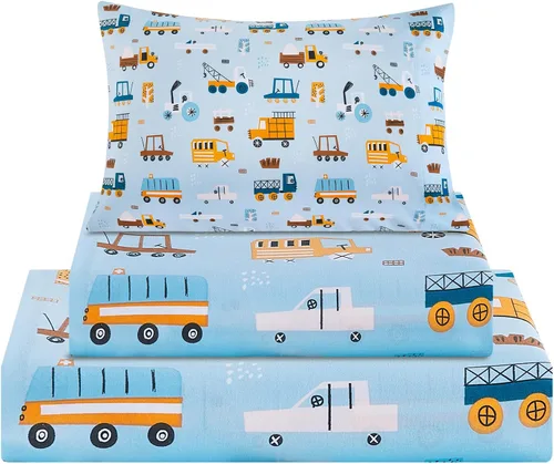 Vista 11 de Viviland 3 Pieces Boys Twin Sheets Set Kids, Baseball Printed Sheets