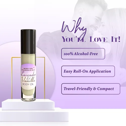 Vista 4 de MOBETTER FRAGRANCE OILS Aceite corporal de perfume de lavanda y vainilla unisex