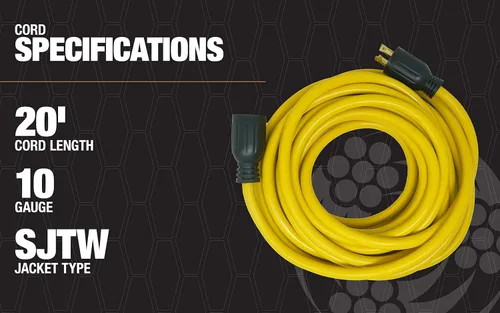 Vista 7 de Southwire Cable generador – Cable de alimentación eléctrica resistente calibre 10 con enchufe de bloqueo L14-30 y receptáculo – Doble voltaje 125