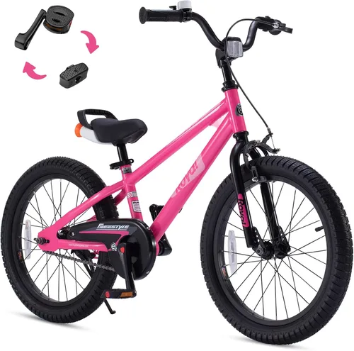 Vista 34 de RoyalBaby EZ Kids Bike 12 14 16 18 20 Inch Balance Pedal 2-in-1 Training Bicycle Boys Girls Ages 3 to 12 Years Easy Learn for Beginners