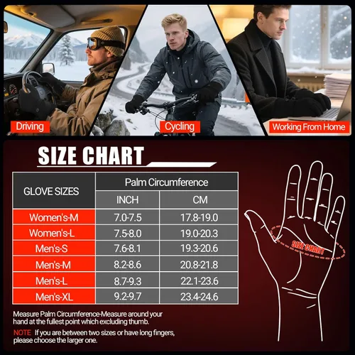 Vista 3 de Heated Gloves Liners for Men Women Rechargeable Electric Gloves