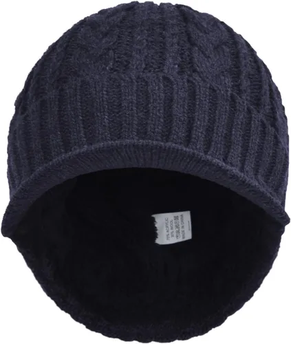 Vista 85 de Janey&Rubbins Gorro de punto diario con orejeras con forro polar y calavera