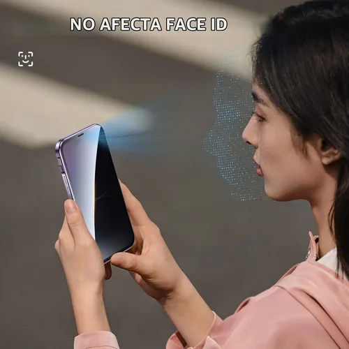Vista 6 de Funda antiespía para iPhone 14 Pro Max, cubierta de vidrio templado de privacidad frontal y trasera de 360 grados, pantalla antiespía, absorción