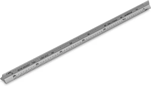 Vista 37 de Alumicolor Regla Métrica de Bolsillo para Arquitecto de Aluminio, 15CM, Negro