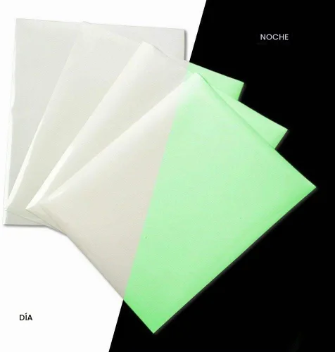 Vista 5 de CISinks - 5 hojas de papel fotoluminiscente imprimible A4 que brilla en la oscuridad, película luminosa recargable para impresoras de inyección