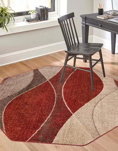 Vista 19 de Unique Loom Colección Otoño Alfombra de Área - Plantation (5' 3" Redonda, Multicolor/Beige)