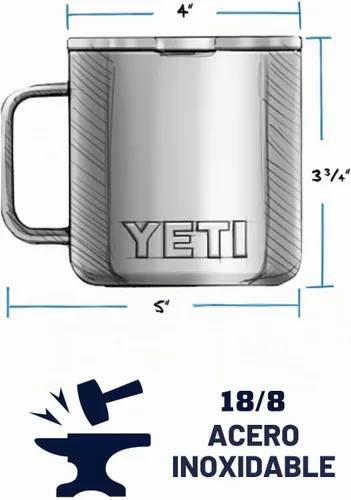 Vista 2 de YETI Rambler - Taza de 14 oz con aislamiento al vacío, de acero inoxidable con tapa MagSlider, color inoxidable Rosa (Bimini Pink)