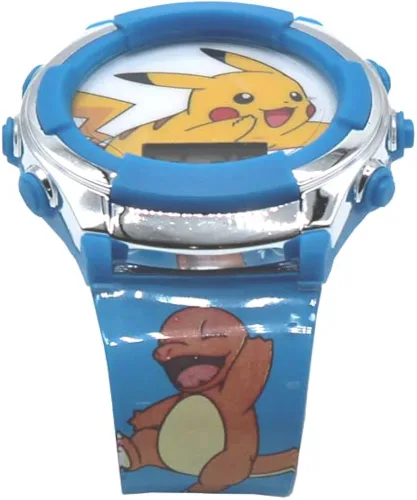 Vista 2 de Pokémon - Reloj de cuarzo para niños con correa de plástico azul 16 modelo POK4237AZ Azul Reloj de cuarzo