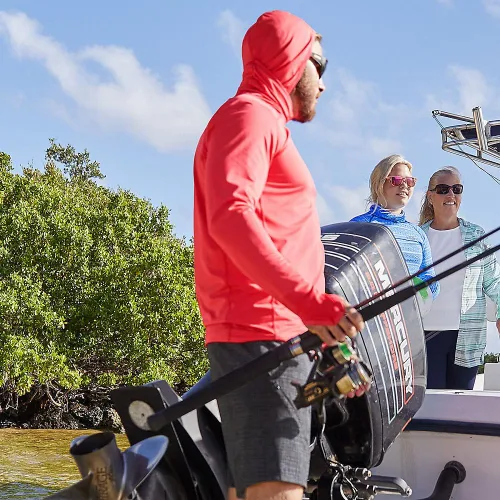 Vista 6 de Coolibar Sudadera con capucha de pesca Andros UPF 50+ para hombre - Protección solar