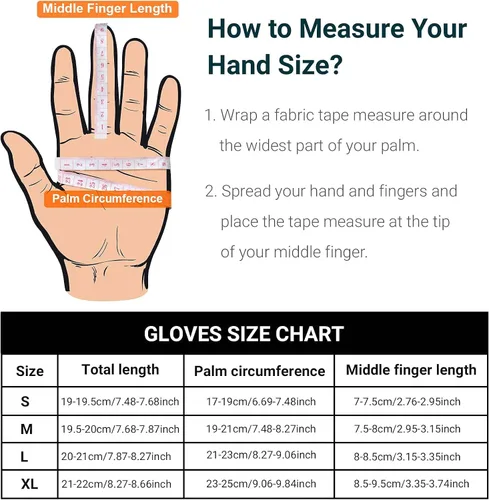 Vista 6 de Guantes de ciclismo de montaña, guantes de ciclismo de dedo completo para pantalla táctil, para hombres y mujeres, para correr al aire libre