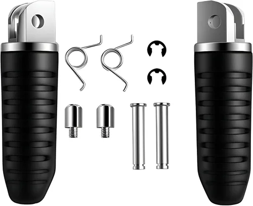 Vista 4 de Estriberas delanteras para Suzuki V-Strom 650 1000 DL650 DL1000 GSX1300R Hayabusa GSX1400 – Reemplazo de reposapiés de motocicleta de goma