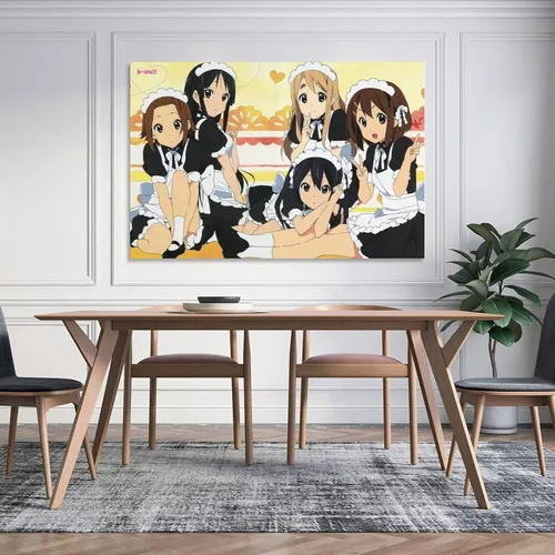 Vista 4 de Póster de anime K-on, pintura decorativa, lienzo, arte de pared, póster de sala de estar, regalos para dormitorio, pintura de 12 x 18 pulgadas