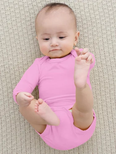 Vista 5 de Body para bebé con puños de manopla, rayón hecho de bambú, pijama de manga larga para niños y niñas