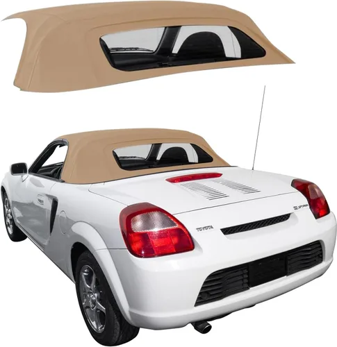 Vista 7 de Techo para convertible Toyota MR2 hecho de tela Haartz Stayfast con ventana de vidrio climatizado, Negro